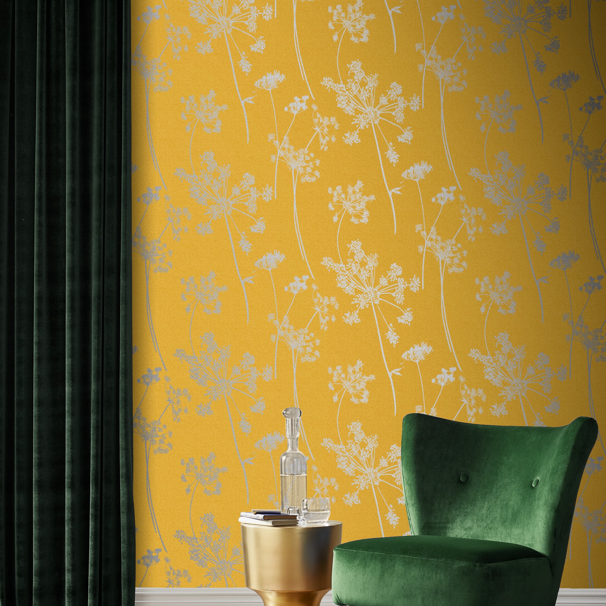 Anthriscus Summer Wallpaper 105578 By Graham Brown In Yellow